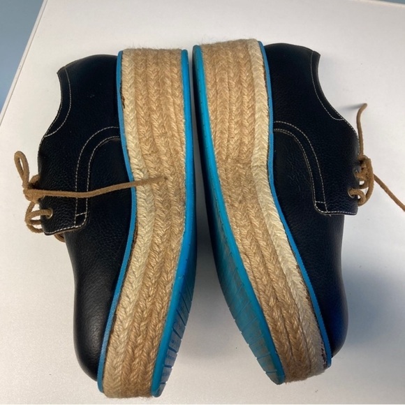 JOHN FLUEVOG Sz 7 Espadrille Sole Leather Lace Up Sneakers Shoes - Picture 6 of 16